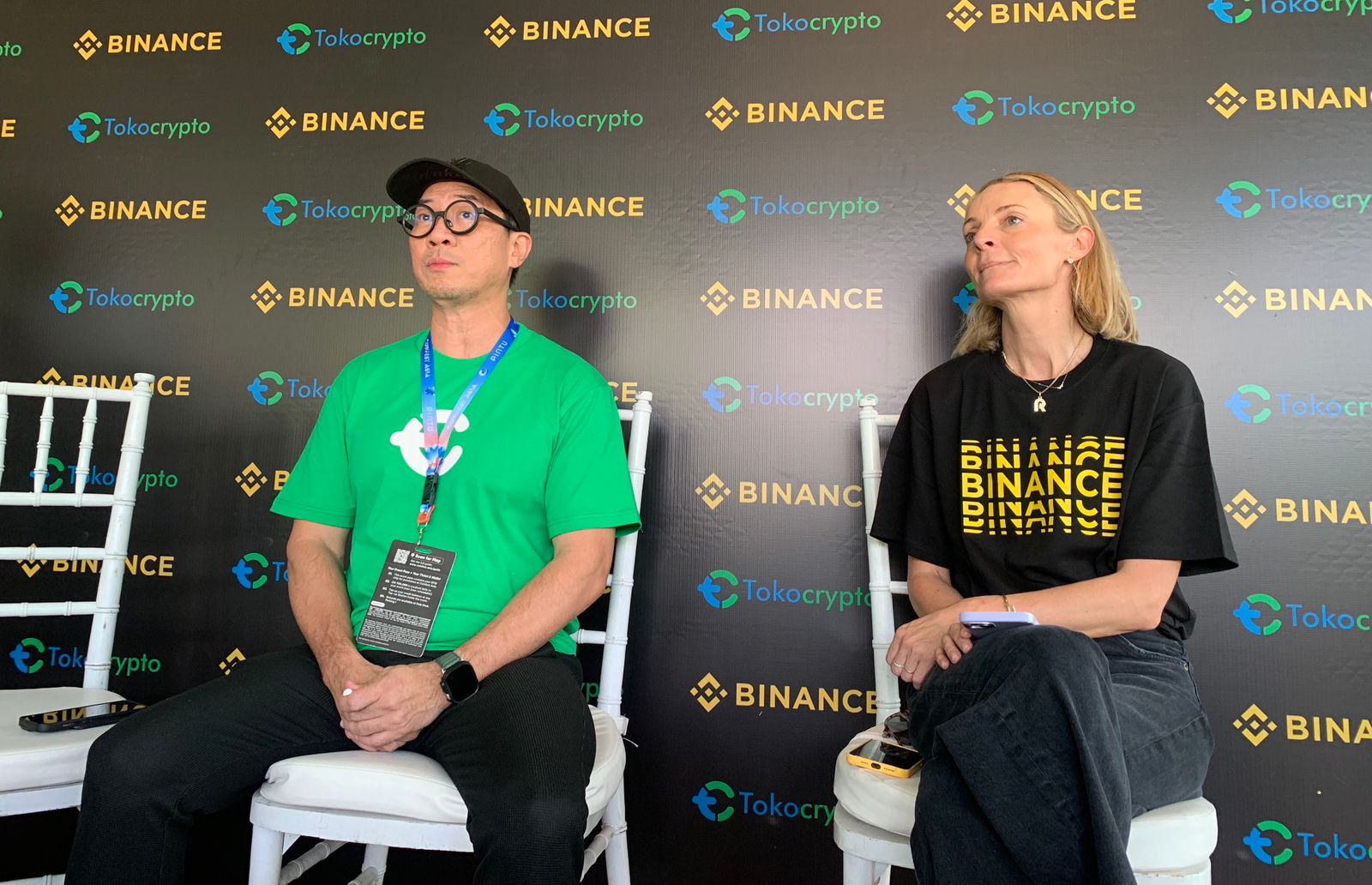 Konferensi pers Tokocrypto bersama Binance di Coinfest, Jumat (22/8)