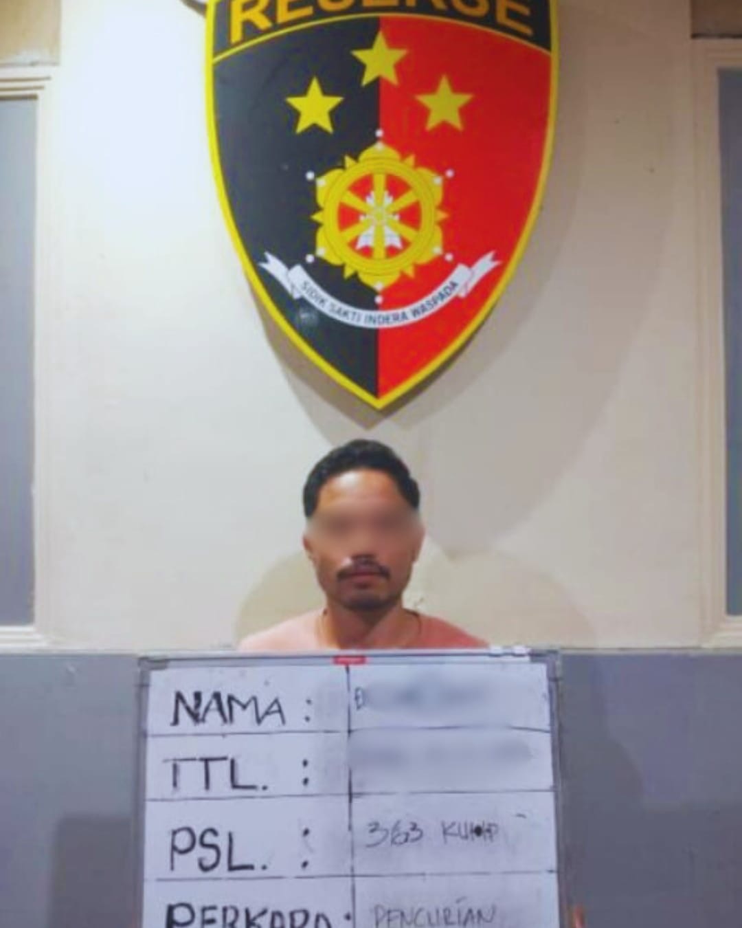 Pelaku pembobolan gudang kosmetik di Gatsu Timur.