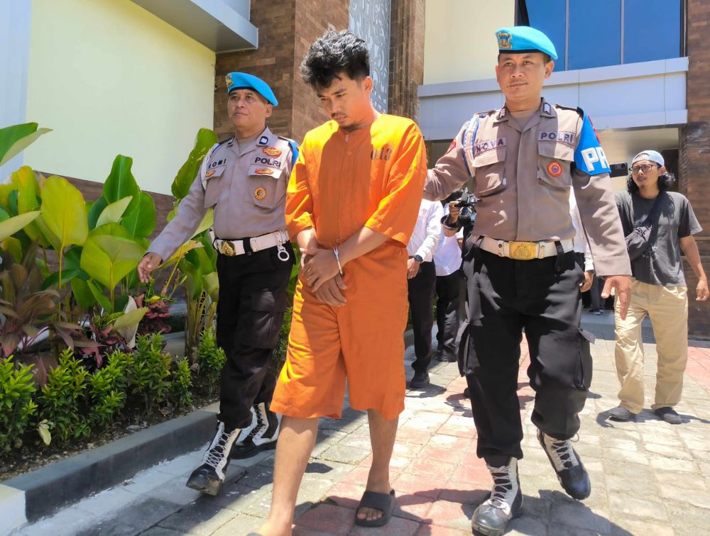 Ahmad Durahman tersangka peredaran narkoba dalam jumlah besar diamankan Polresta Denpasar.