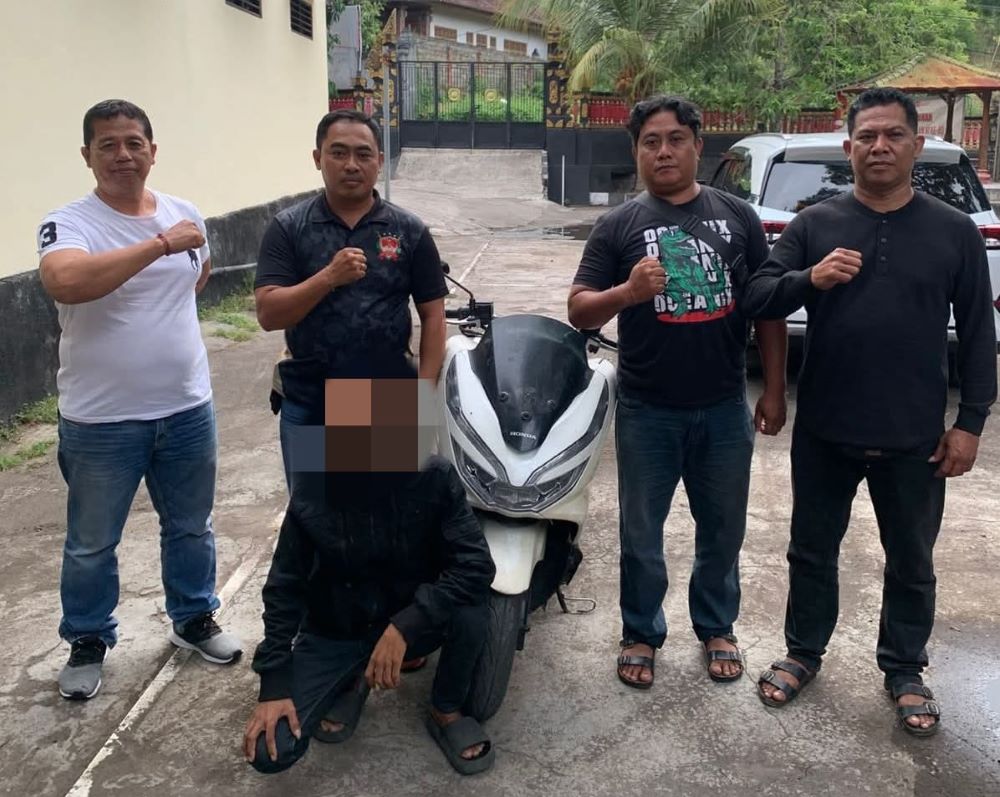 Pelaku pencurian motor diamankan Polsek Kubutambahan Buleleng usai kabur ke Gianyar.