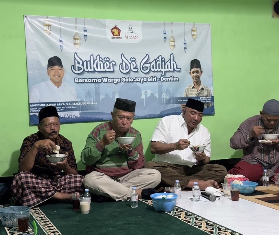De Gadjah gelar buka puasa bersama warga Solo Jaya Giri, Denpasar Timur.