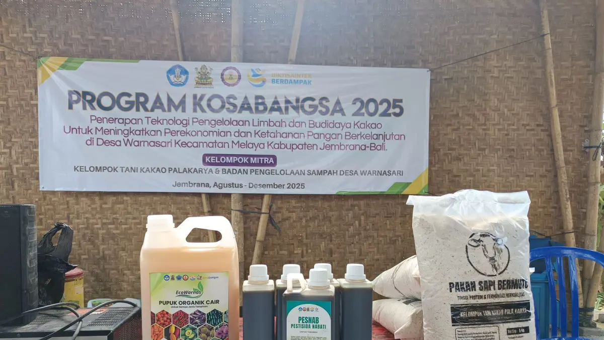 Beragam produk olahan sampah organik di Banjar Warnasari Kelod, Desa Warnasari, Kecamatan Melaya. (ist)