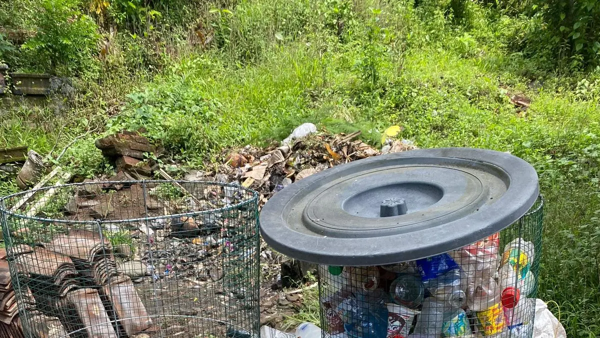 Sampah yang telah dipisah dari rumah warga di Banjar Warnasari Kelod, Desa Warnasari, Kecamatan Melaya. (ist)
