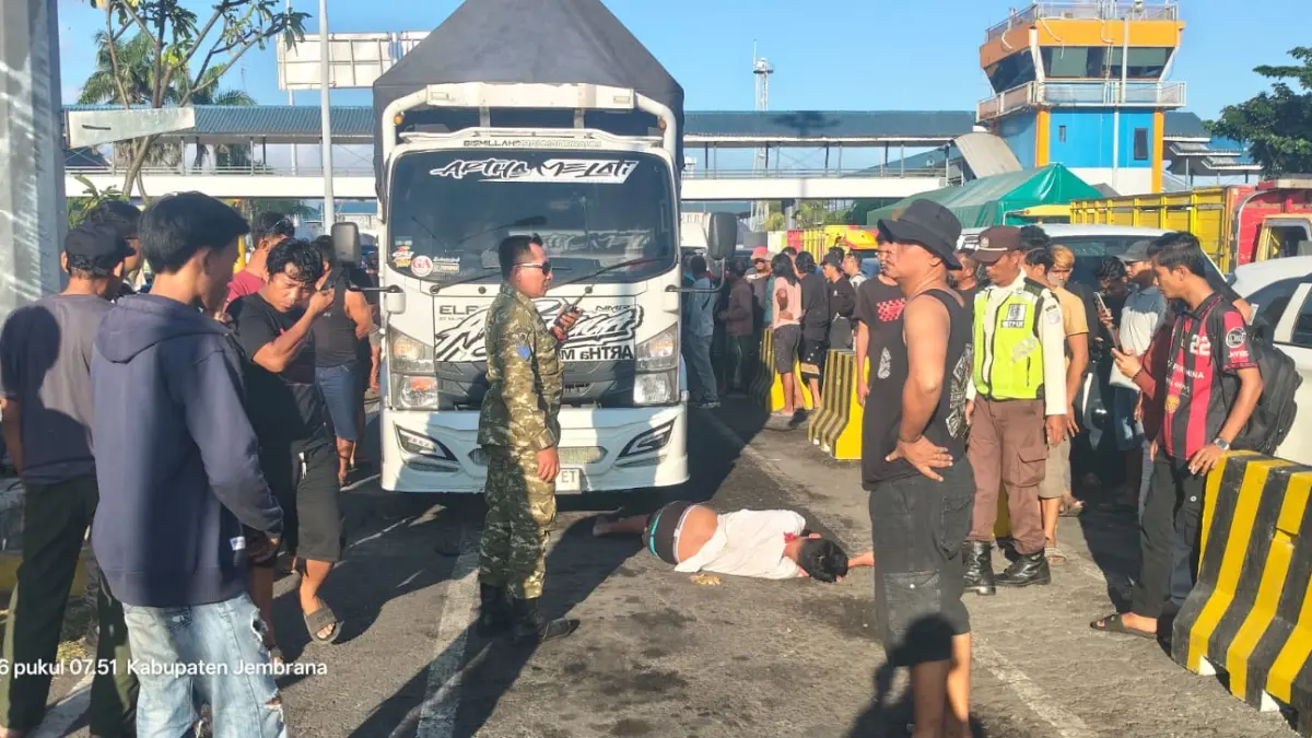 Salah satu korban perkelahian antar sopir di Pelabuhan Gilimanuk, Sabtu (6/6/2026). (ist)
