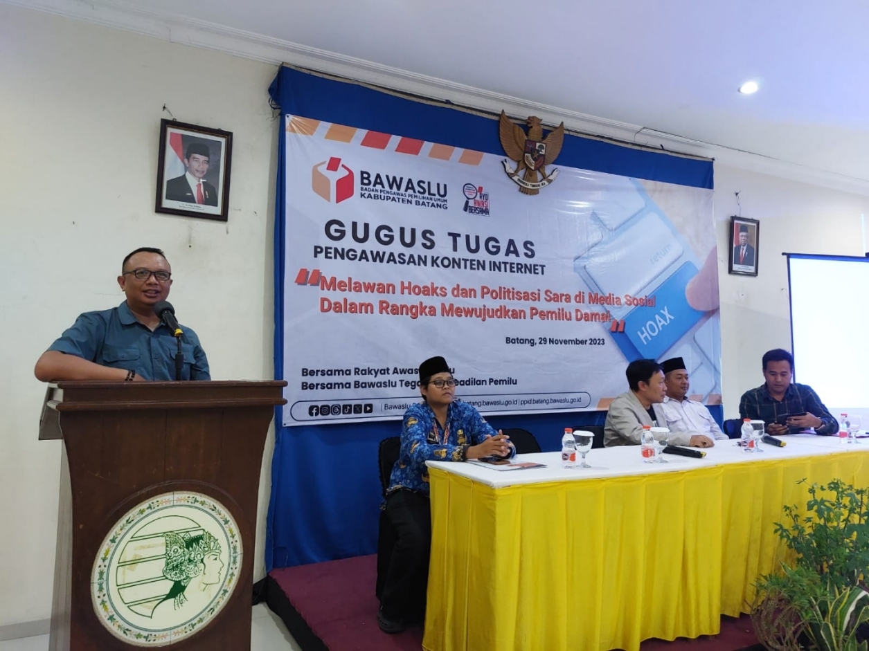 Bawaslu Kabupaten Batang membentuk gugus tugas pengawasan konten internet. (istimewa)