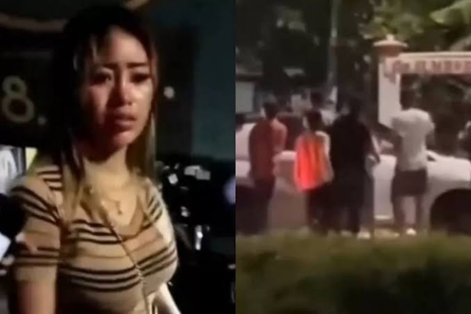 VIRAL: Sosok wanita yang mengendarai mobil ugal-ugalan saat melintas di depan acara tahlilan warga, di Desa Api-Api, Kecamatan Wonokerto, Kabupaten Pekalongan.