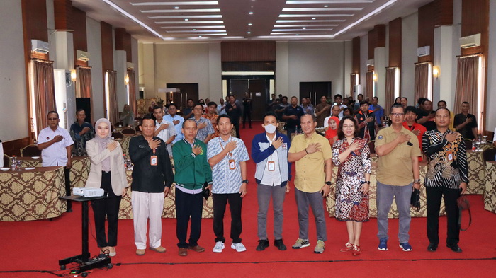 PELATIHAN - KPU Kota Pekalongan saat menggelar Bimtek Penyusunan Laporan Awal Dana Kampanye Partai Politik Peserta Pemilu Tahun 2024, pada Rabu (27/12/2023).