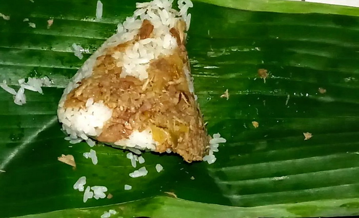 MAKAN - Penampakan nasi bungkus Megono khas Pekalongan yang nikmat