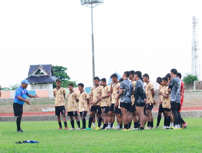 LATIHAN : Tim Persip Pekalongan melakukan latihan untuk laga final Liga 3 Jateng di GOR Jatidiri Kota Semarang 13 Januari 2024 mendatang.