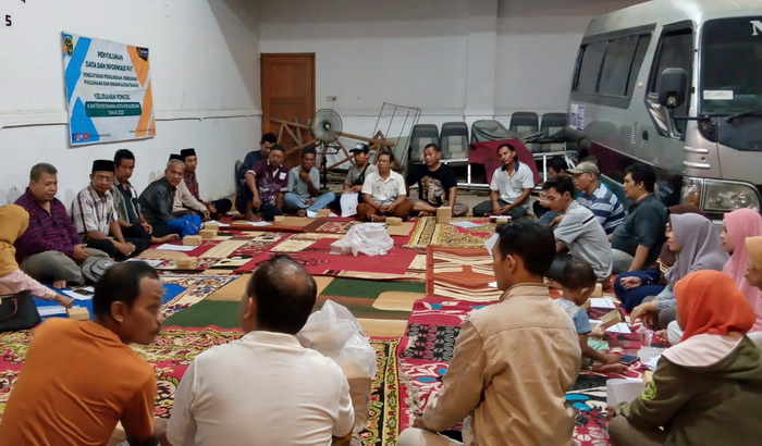 KOORDINASI : Kantor BPN Kota Pekalongan, saat menggelar DIP4T di kelurahan Poncol beberapa waktu kemarin.