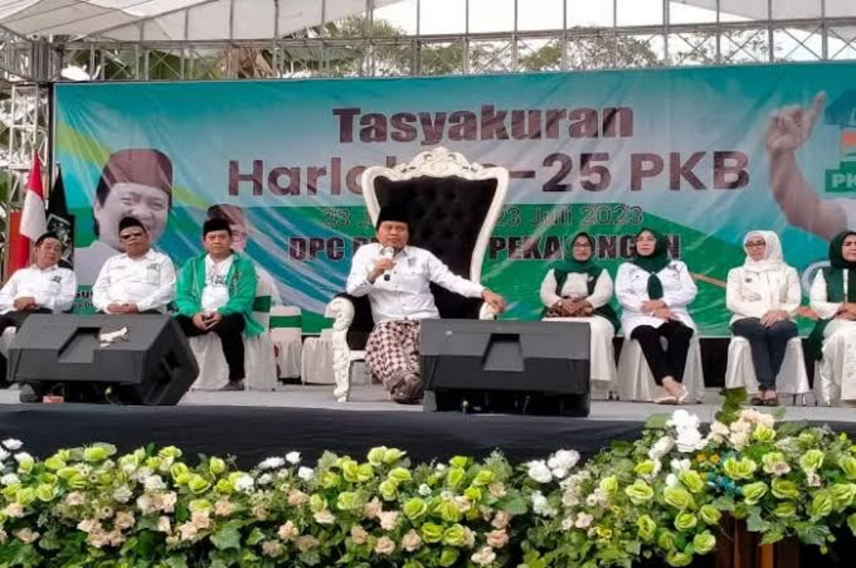 POLITIK: Tasyakuran Harlah ke-25 PKB di Kabupaten Pekalongan yang dihadiri Ketua DPW PKB Jateng Gus Yusuf, tahun 2023 lalu.
