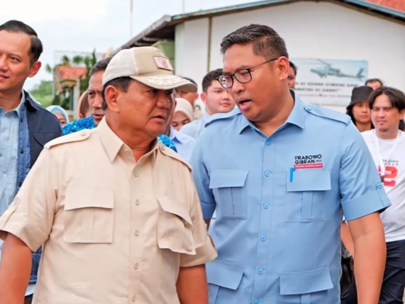 Ketua DPD Partai Gerindra Jawa Tengah, Sudaryono bersama Prabowo Subianto. (istimewa)