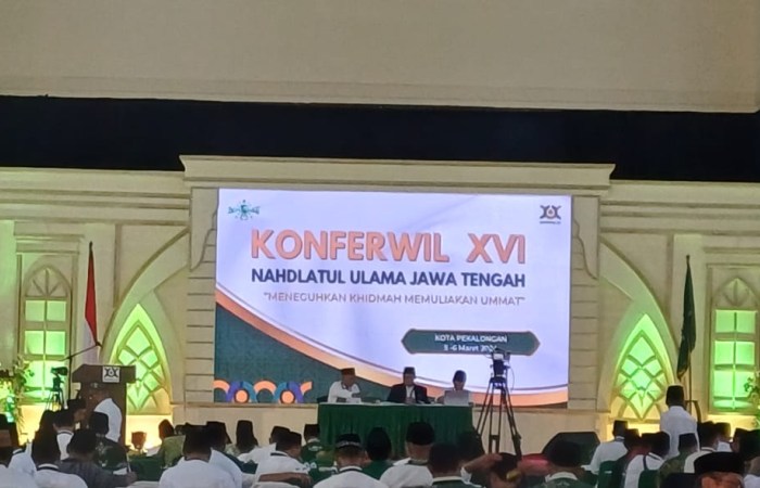 KONFERWIL : PWNU Jateng menggelar Konferwil XVI di Gedung Aswaja Kota Pekalongan Selasa-Rabu 5-6 Maret 2024.