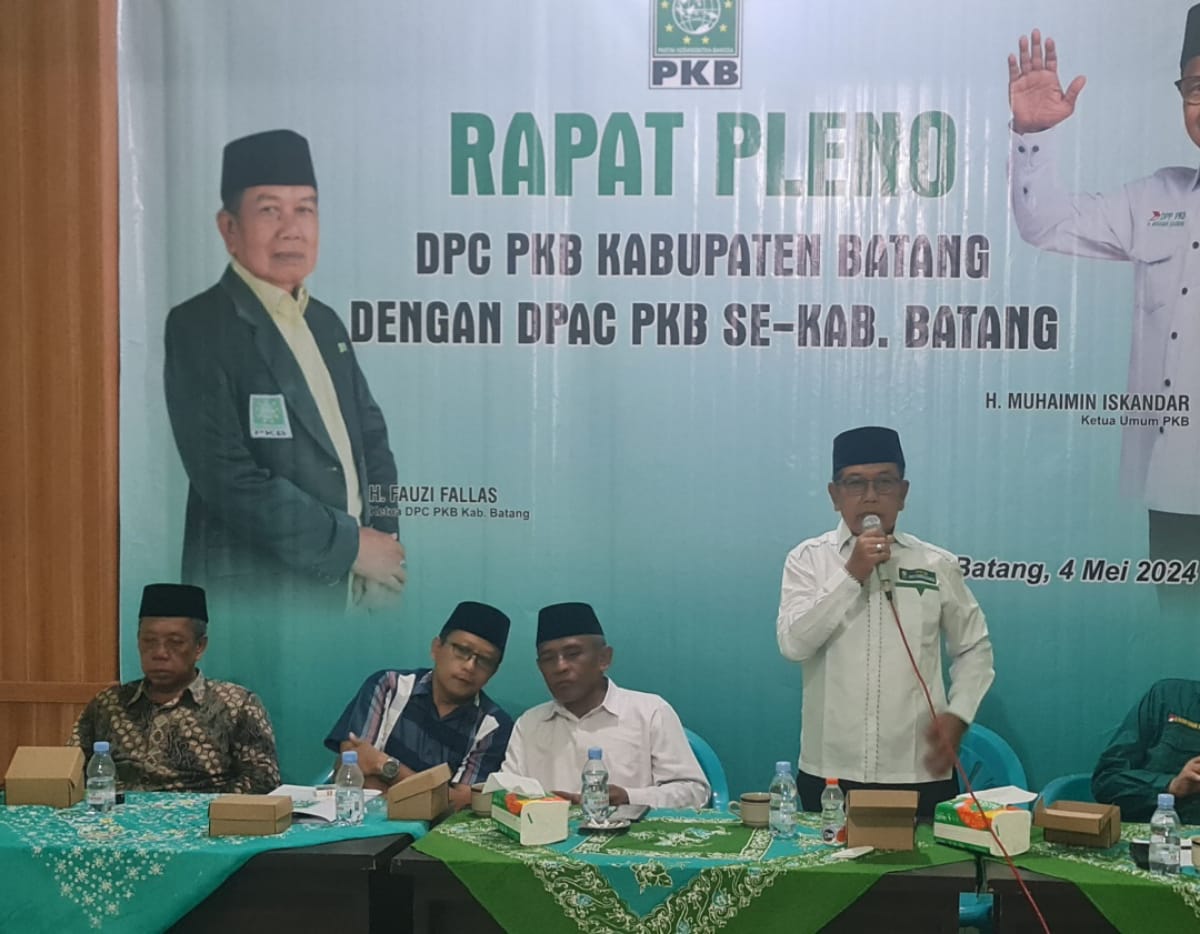 CABUP: Rapat Pleno PKB yang di selenggarakan di Kantor DPC PKB Batang, Sabtu 4 Mei 2024. (Istimewa)