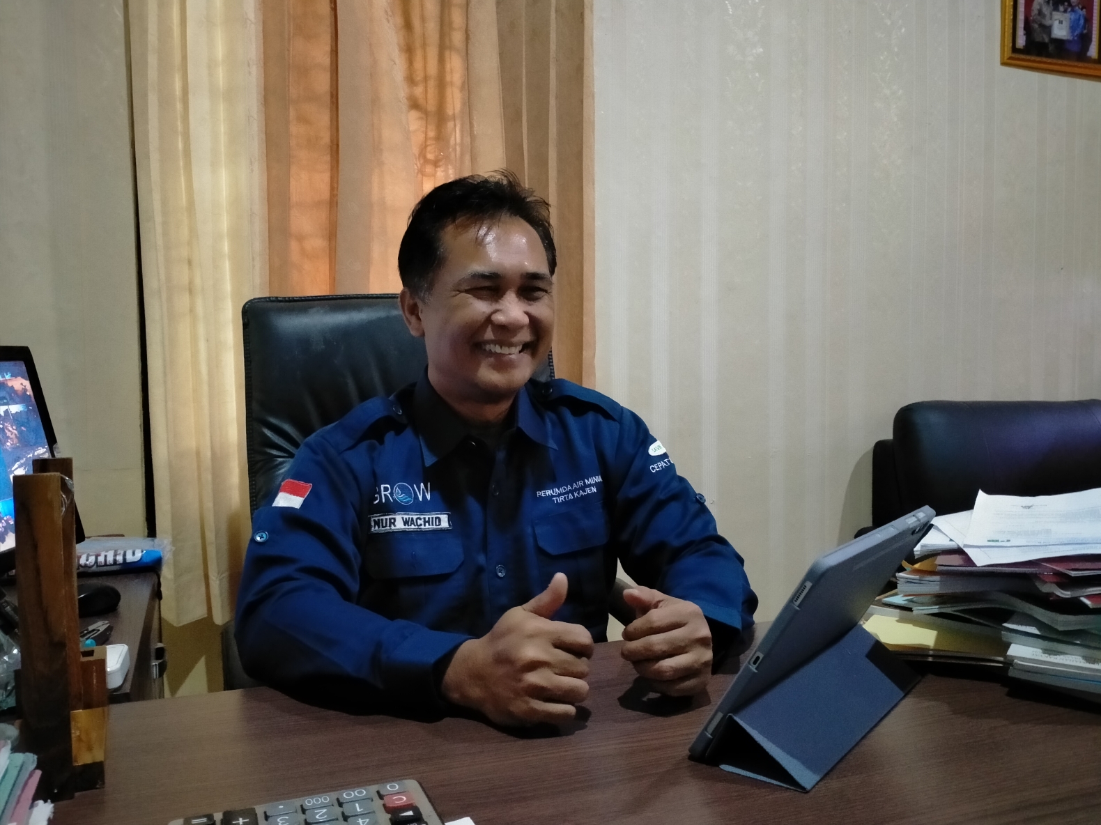 Direktur Perumda Air Minum Tirta Kajen Kabupaten Pekalongan Nur Wachid.