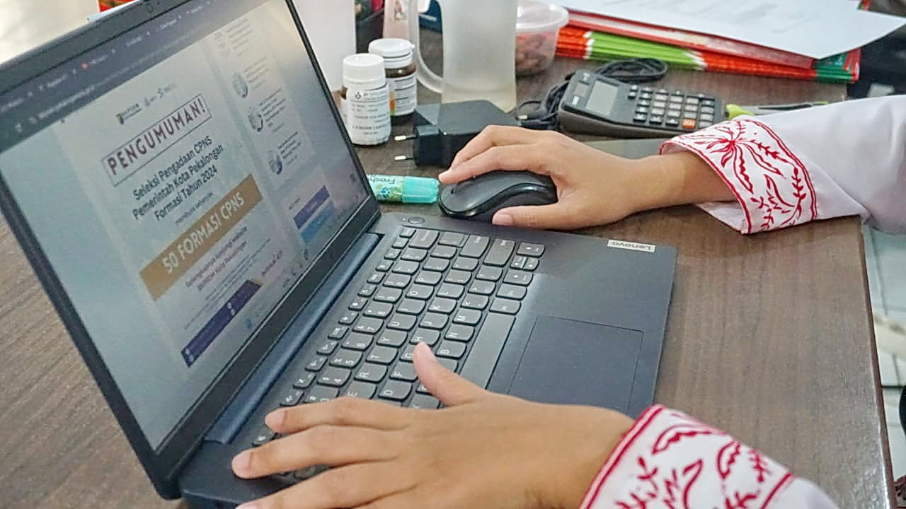 MENDAFTAR ONLINE: Penampakan halaman pendaftaran CPNS secara online.