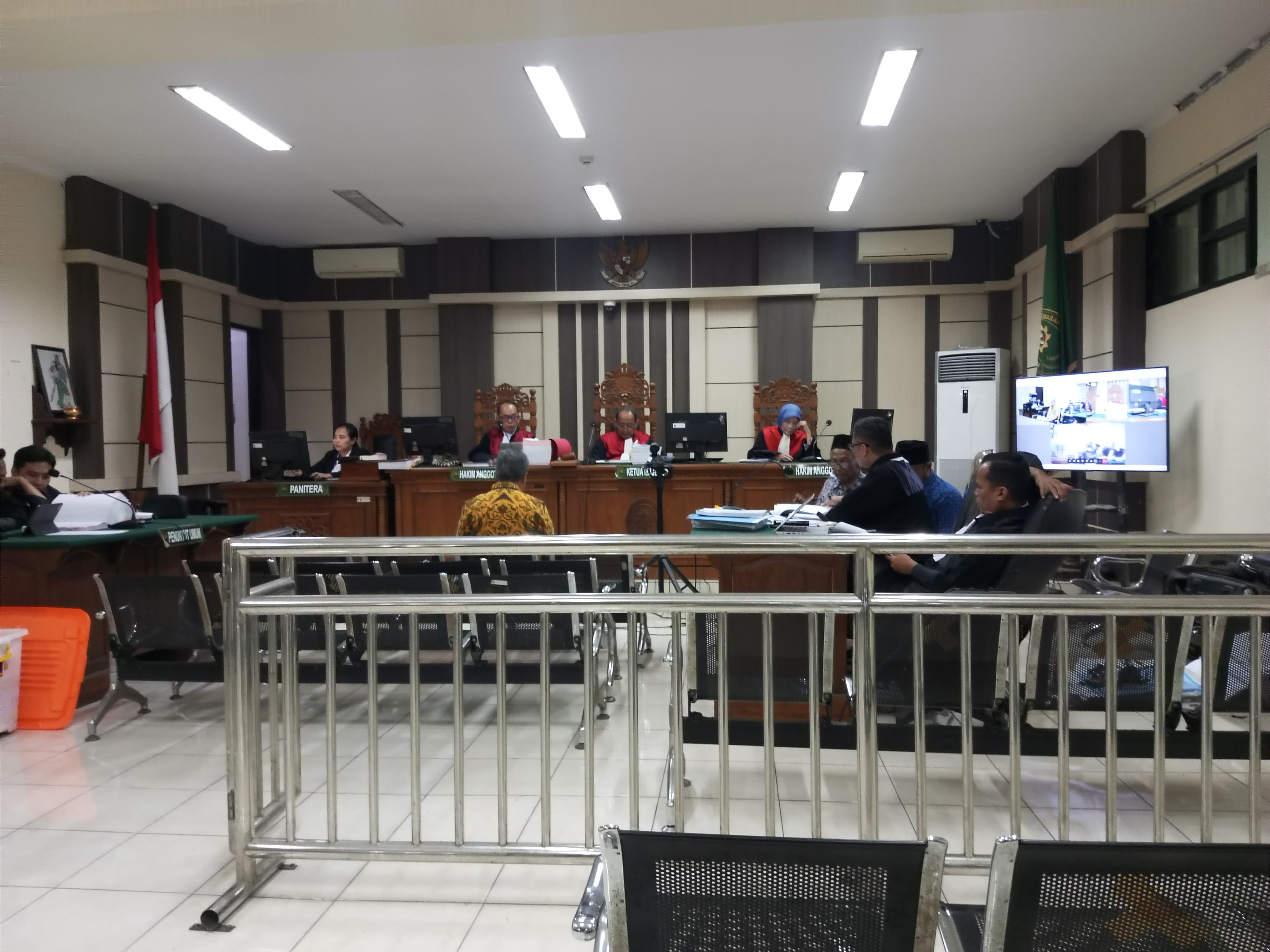 DUGAAN KORUPSI KONI: Suasana sidang pemeriksaan saksi ahli kasus dugaan korupsi KONI Kabupaten Pekalongan, beberapa waktu lalu.
