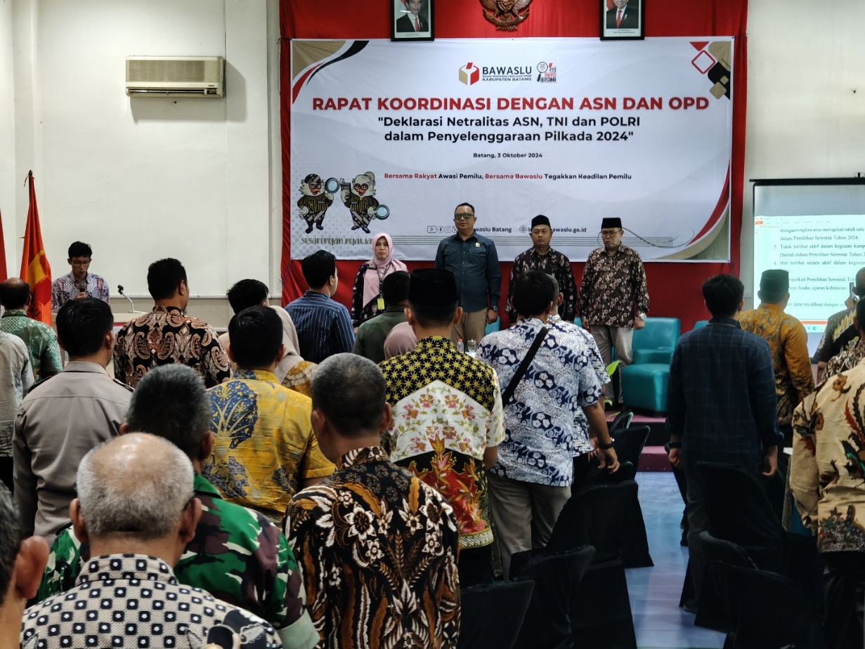 Deklarasi para ASN di Kabupaten Batang untuk menjaga netralitas.