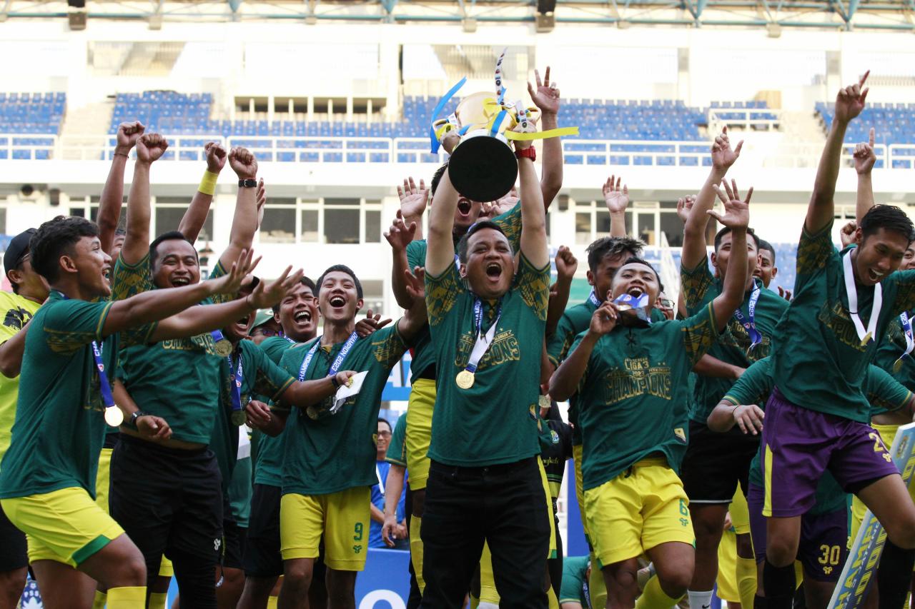 JUARA - Persip Pekalongan saat meraih juara Liga 3 Jateng musim 2023/2024.