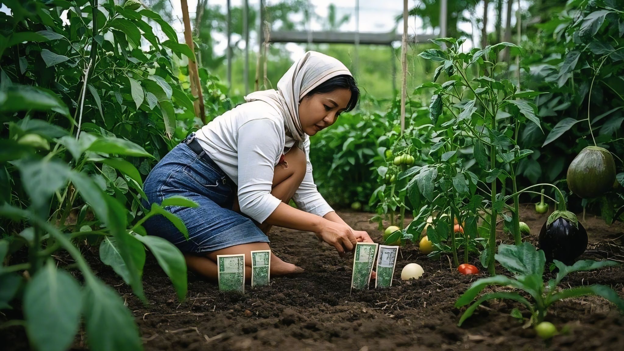BERKEBUN - Hobi berkebun tidak hanya bisa dapat hasil tanaman saja, bisa jadi konten yang menghasilkan cuan.