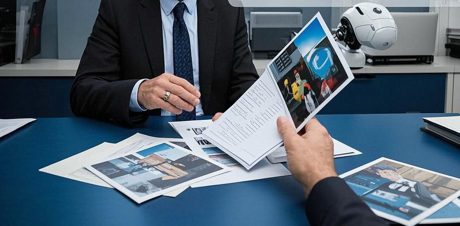 TOLAK - Ilustrasi manajemen Shutterstock yang menolak produk Ai.