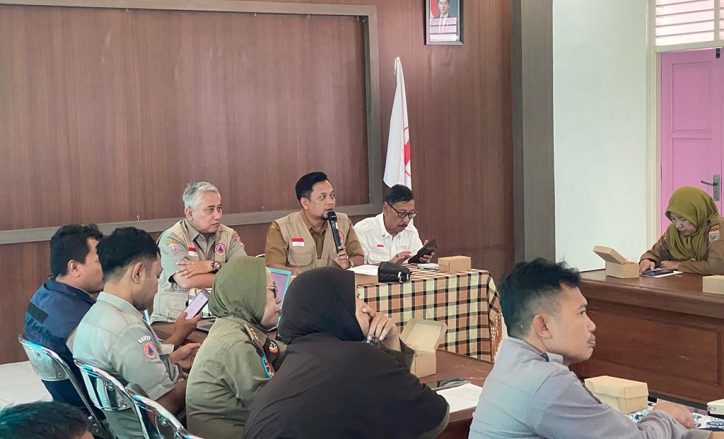KEBENCANAAN: Rakor kebencanaan di Aula PMI Kabupaten Batang, Selasa 18 Februari 2025.