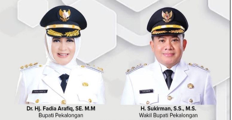 Bupati Pekalongan Fadia Arafiq dan Wakil Bupati Pekalongan Sukirman.