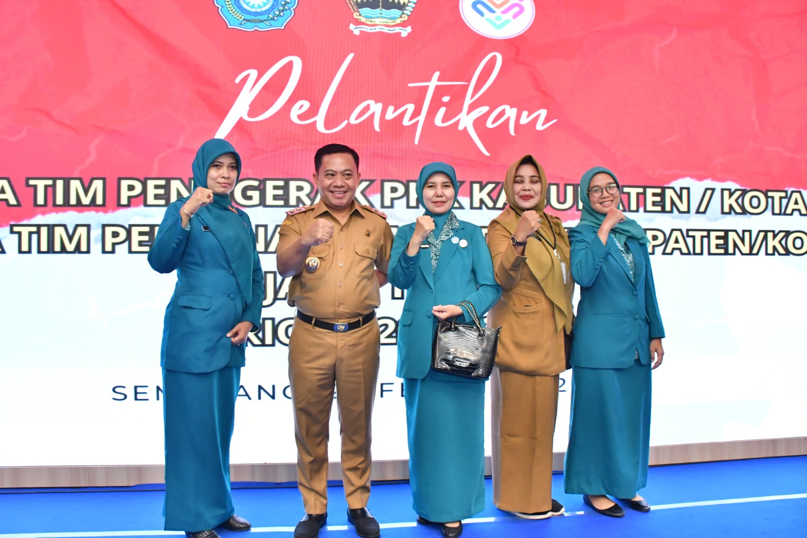 TUGAS PERDANA: Wabup Sukirman saat menghadiri pelantikan TP PKK dan Ketua Tim Pembina Posyandu se-Jateng, di Kota Semarang, Senin (24/2/2025).