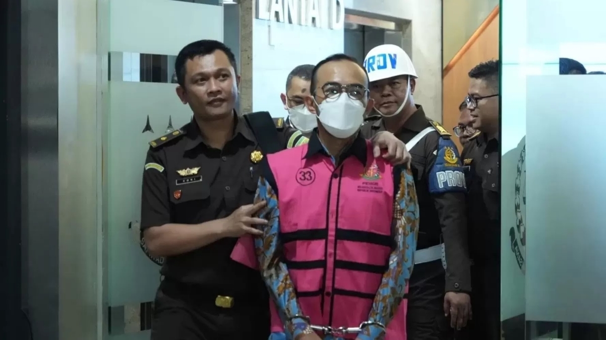 Para tersangka kasus dugaan korupsi tata kelola minyak mentah dan produk kilang PT Pertamina.