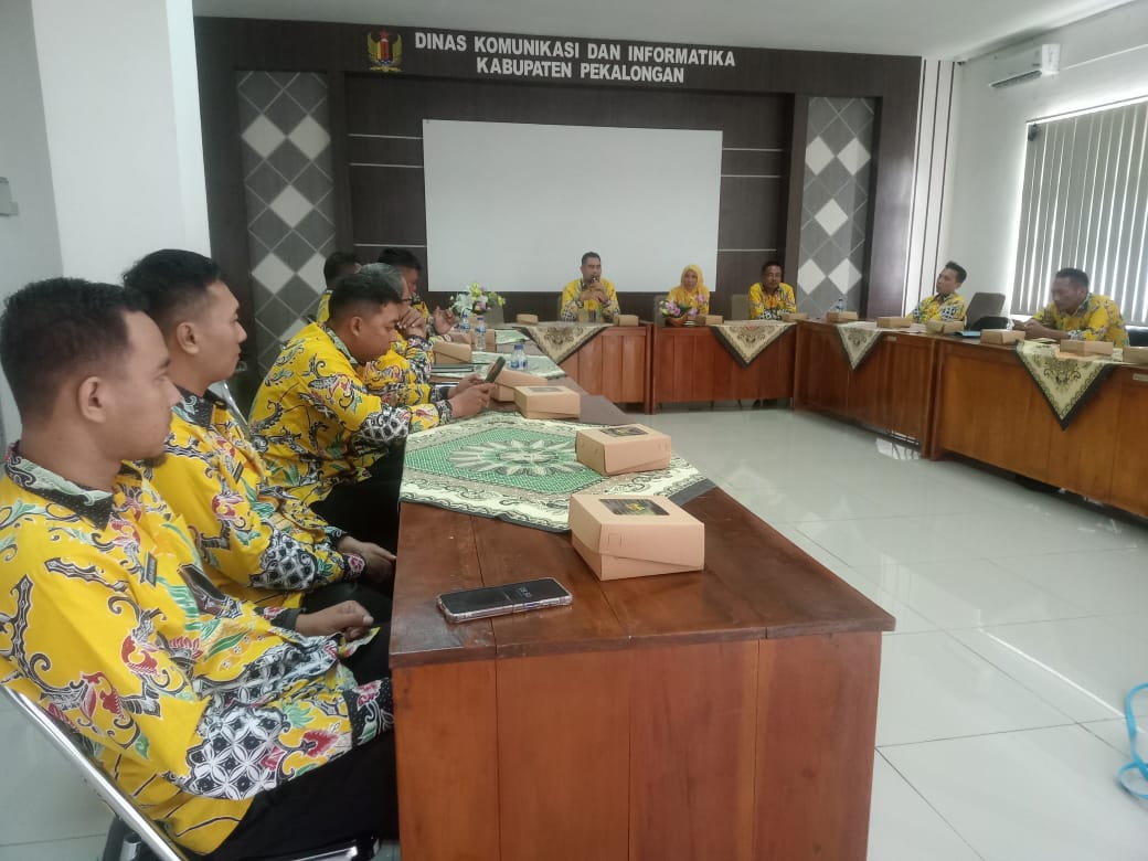 KOORDINASI: Rapat Koordinasi jaring komunikasi se-Kabupaten Pekalongan yang digelar Dinkominfo, beberapa waktu lalu.