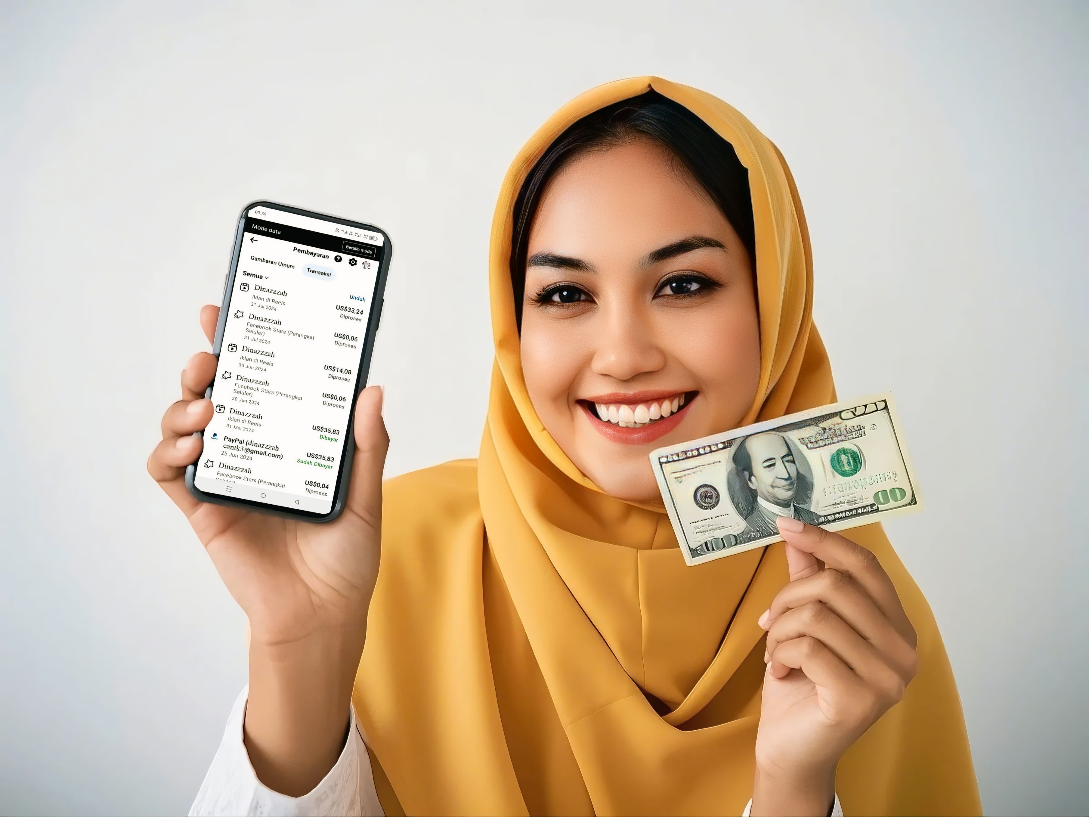 DAPAT DOLLAR - Dengan rajin ngonten dan maksimalkan tool di FB Pro, dolar mengalir.