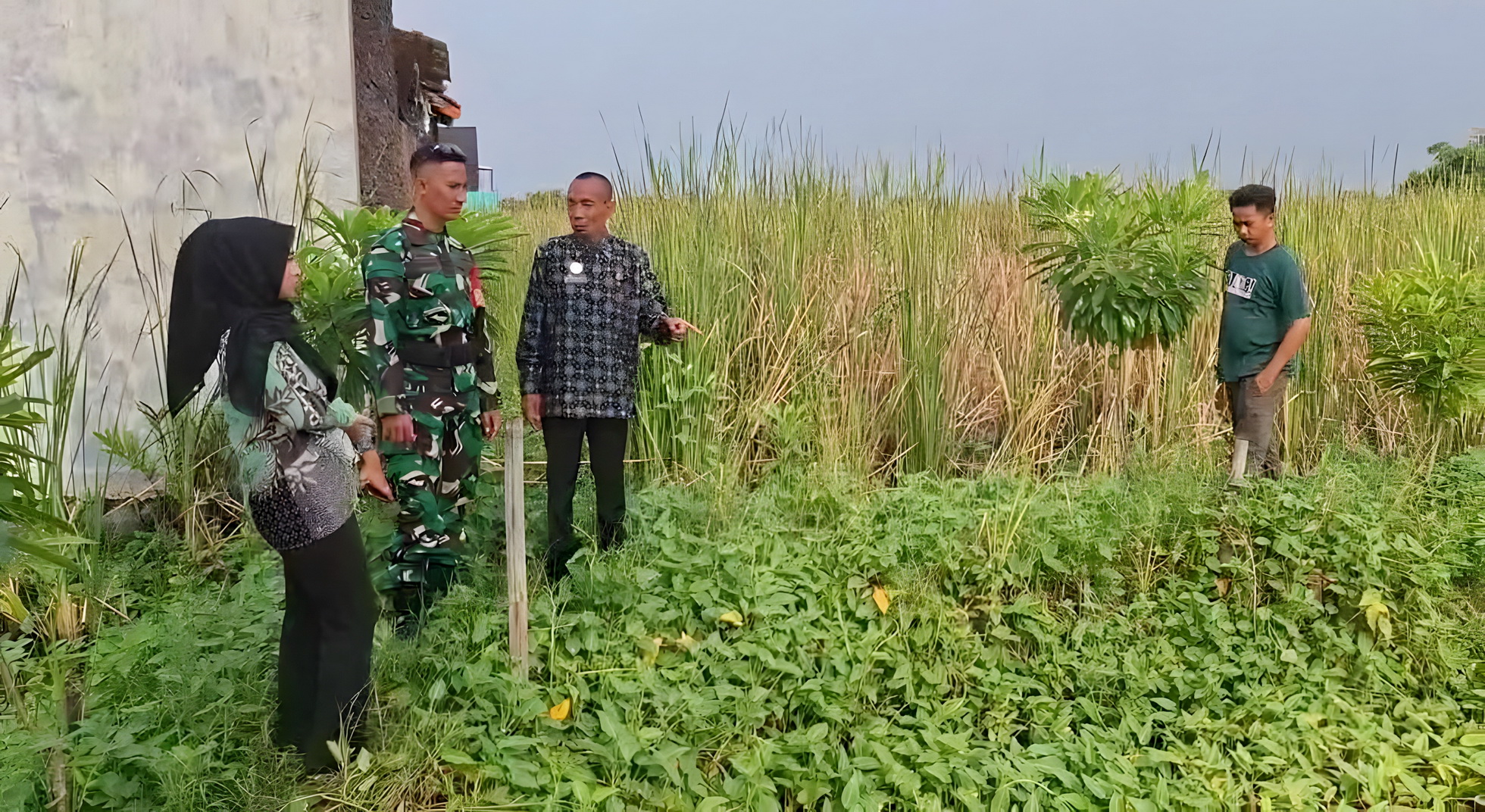 TINJAU - Tim Kelurahan Kandang Panjang saat meninjau calon lokasi TDPS.