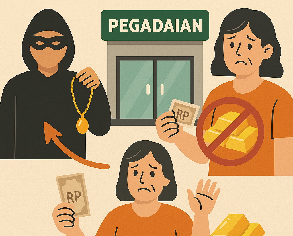 Ilustrasi penipuan di Pegadian