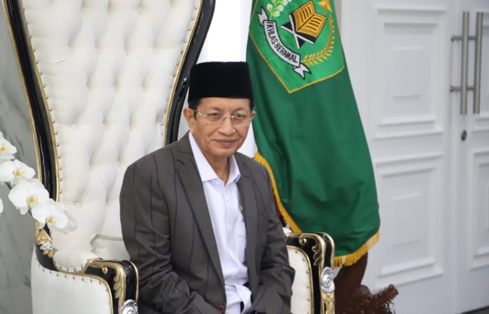 UCAPAN SELAMAT : Menag mengapresiasi pesan pertama yang disampaikan oleh Paus Leo XIV usai terpilih sebagai paus ke-267.
