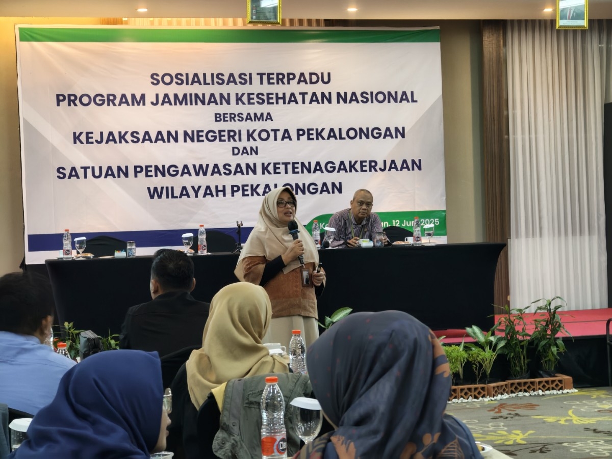 SOSIALISASI: Sosialisasi terpadu BPJS Kesehatan Kantor Cabang Pekalongan di Hotel Khas Pekalongan.