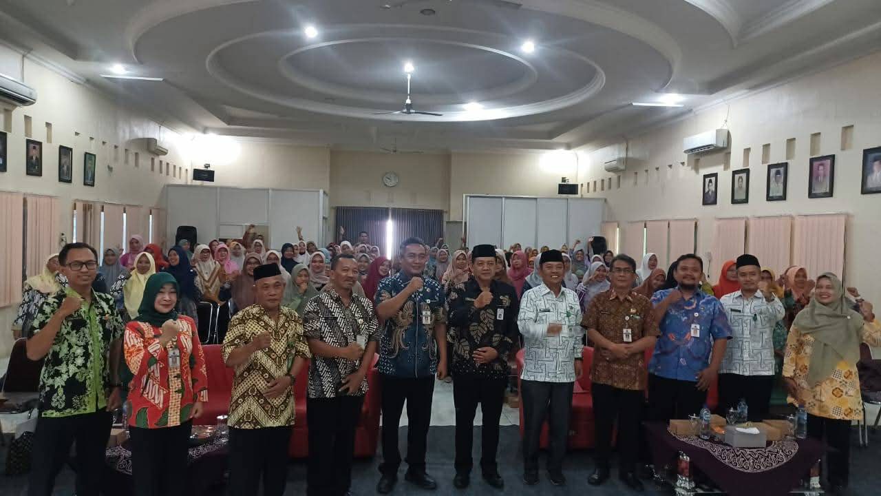 KOLABORASI: Kemenag dan Dindukcapil Kabupaten Pekalongan kolaborasi menertibkan adminduk siswa madrasah. Dua instansi ini meluncurkan program Pandu Ceria, Kamis (12/6/2025).