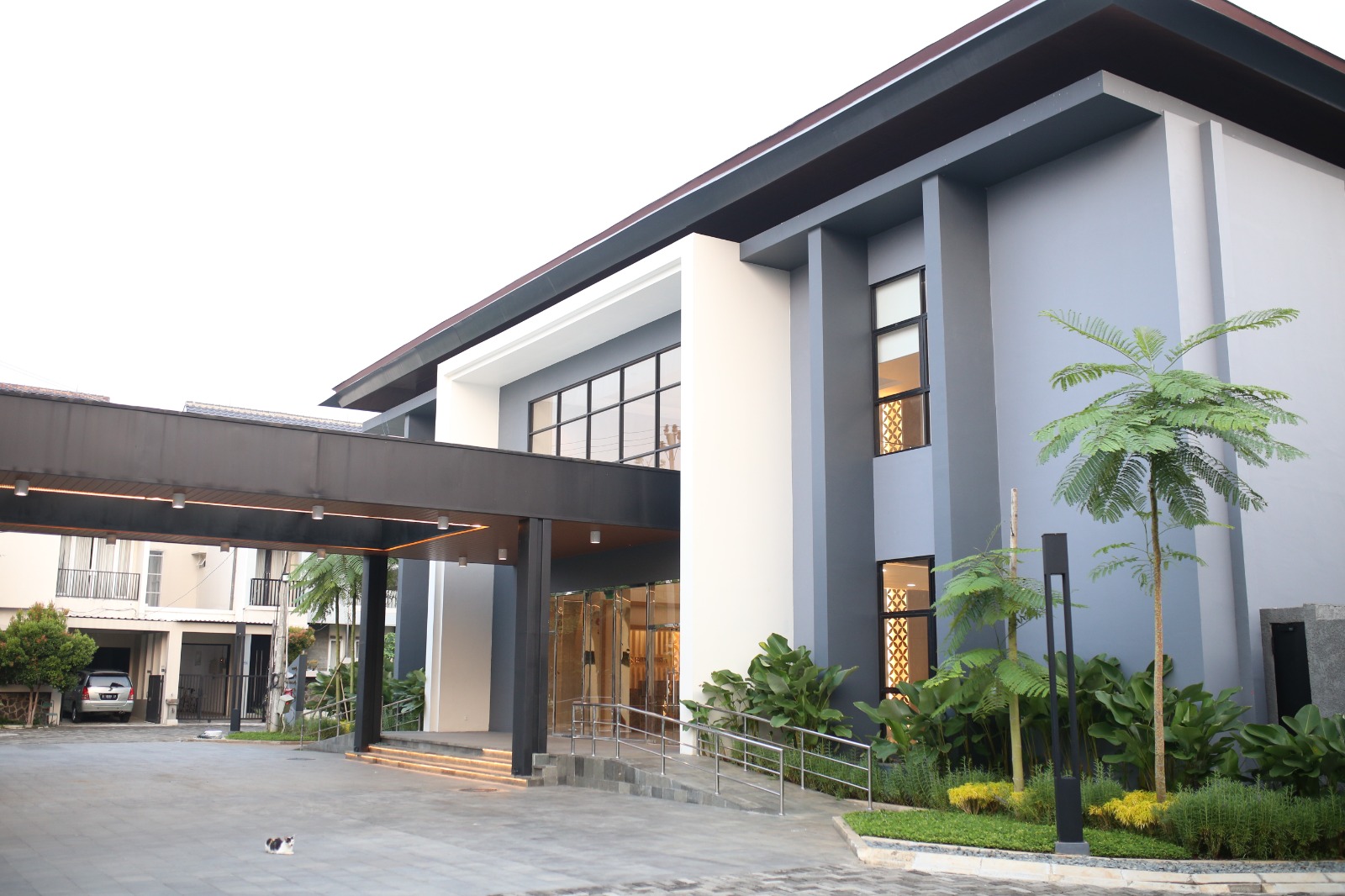 GEDUNG SEMENTARA - Penampakan&nbsp;gedung kantor sementara&nbsp;Pw) Bank Indonesia Tegal yang berlokasi di Jalan Kompol Suprapto No. 7, Kemandungan, Kecamatan Tegal Barat, Kota Tegal.