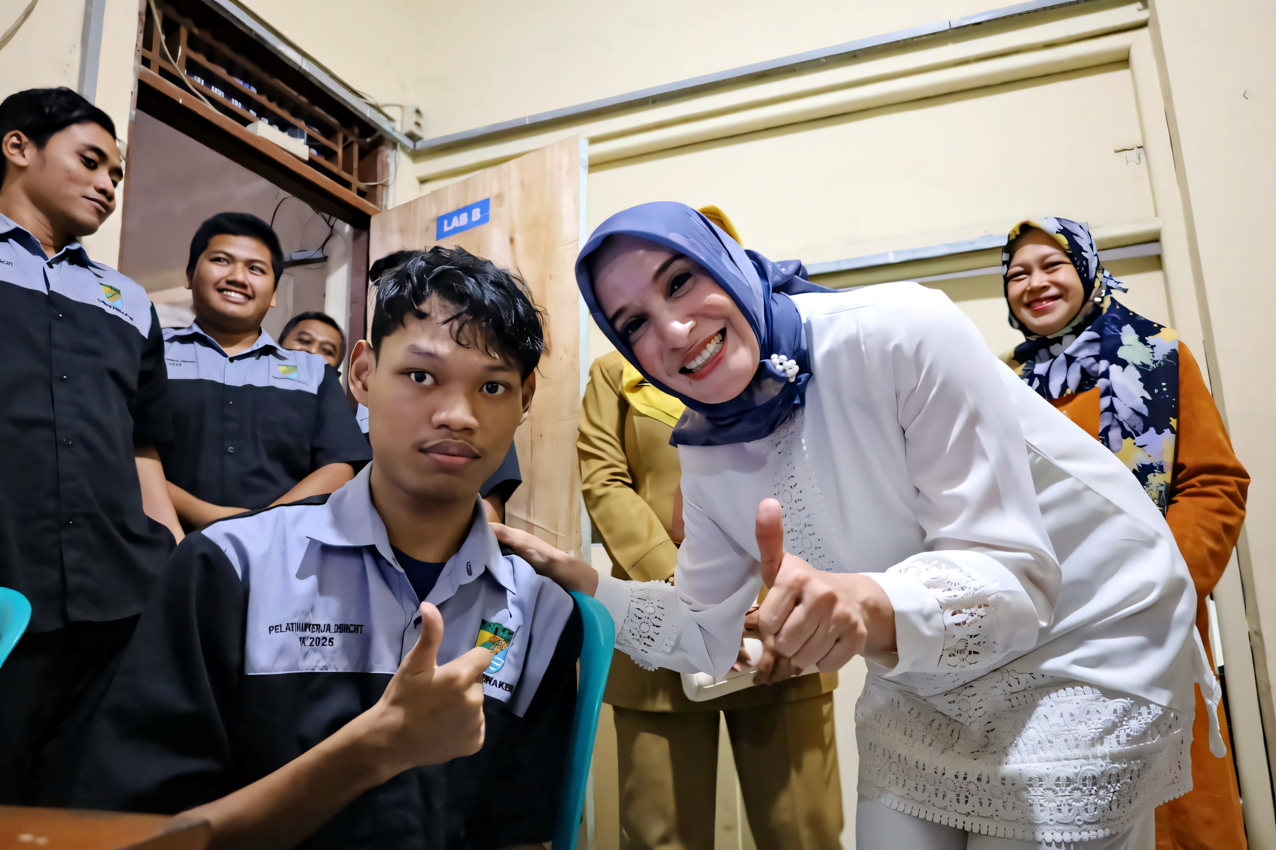 MOTIVASI - Wakil Wali Kota Pekalongan Hj Balgis Diab, saat berikan motivasi dan semangat kepada para peserta pelatihan Digital Marketing, Selasa (8/7/2025).