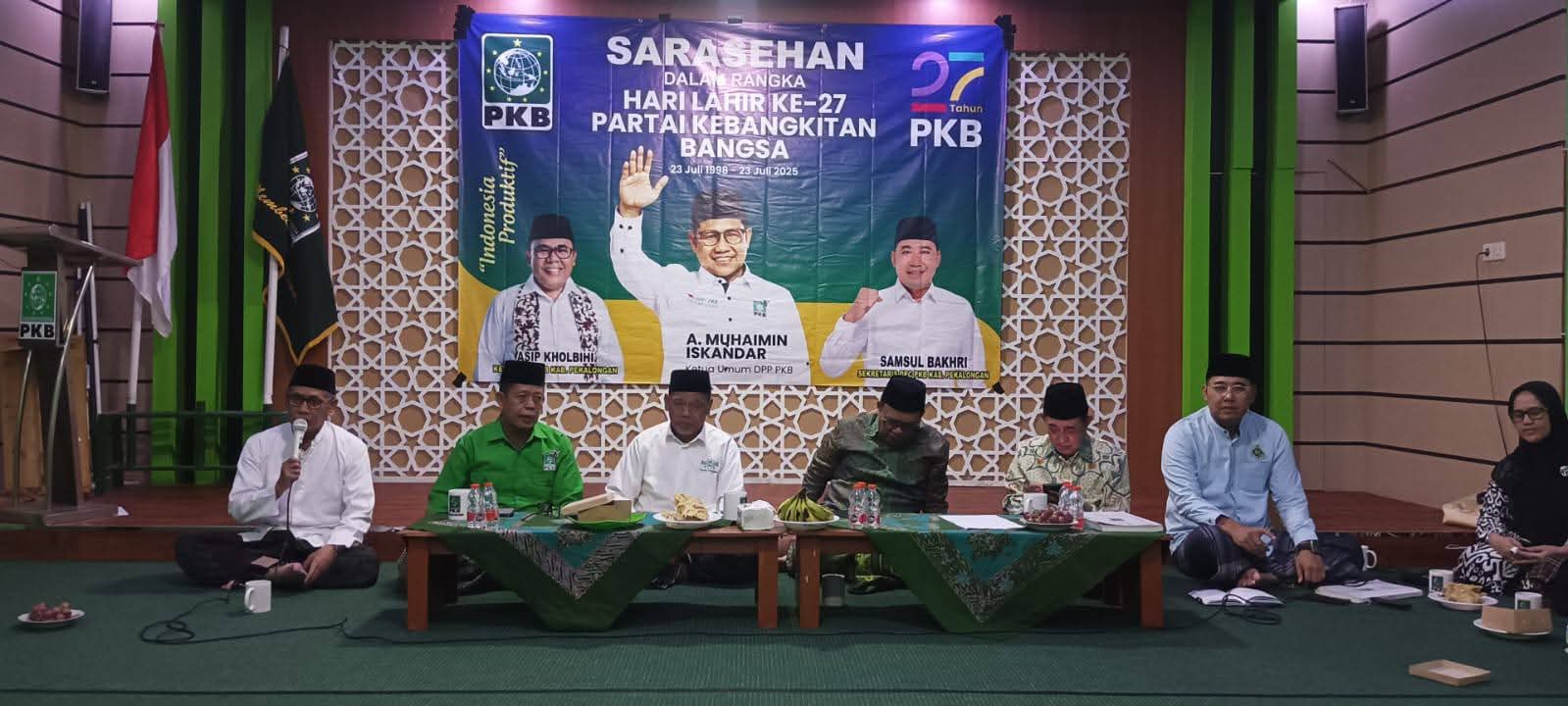 MUSYAWARAH: Pertemuan antara DPC PKB Kabupaten Pekalongan bersama jajaran PCNU serta perwakilan lembaga dan badan otonom NU Kabupaten Pekalongan, di kantor DPC PKB setempat, Sabtu (20/7/2025).