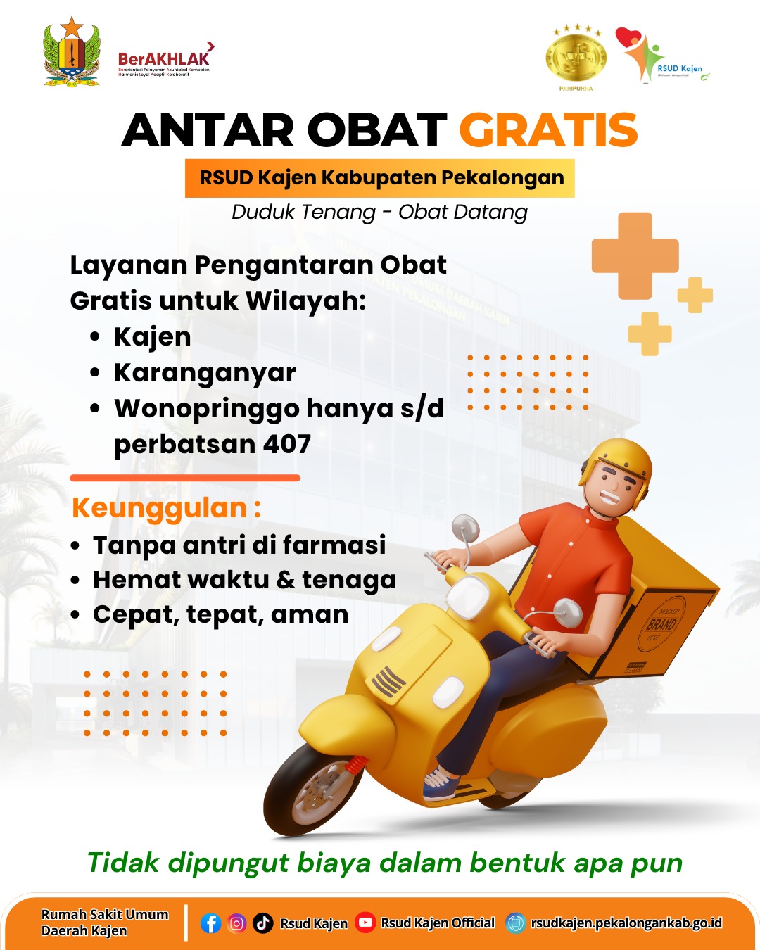 Antar Obat Gratis RSUD Kajen.