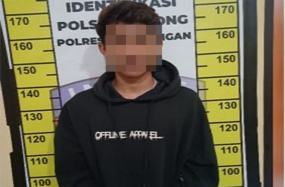 Pelaku usai dibekuk Polisi.