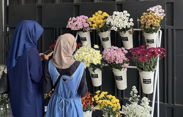BUNGA SEGAR : Bisnis bunga segar di Kota Pekalongan semakin menjanjikan, mulai dilirik banyak konsumen.