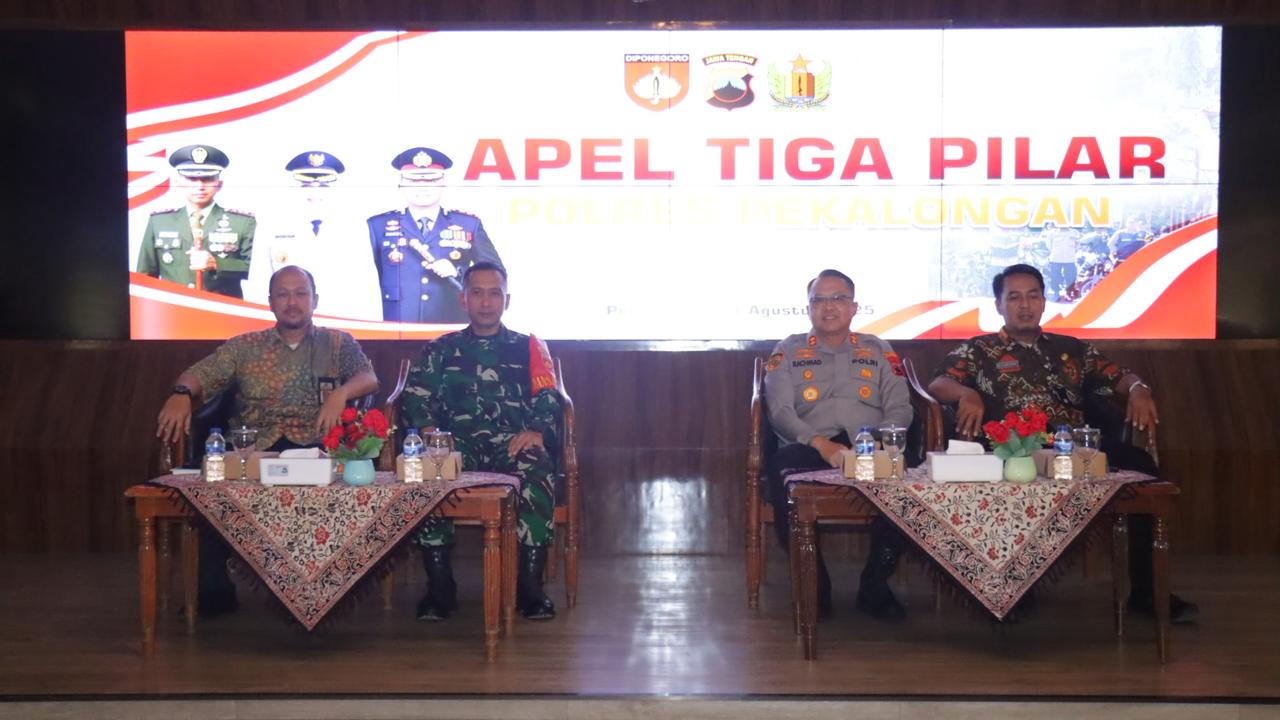 TIGA PILAR: Apel Tiga Pilar di Aula Setda Kabupaten Pekalongan, Kamis (21/8/2025).