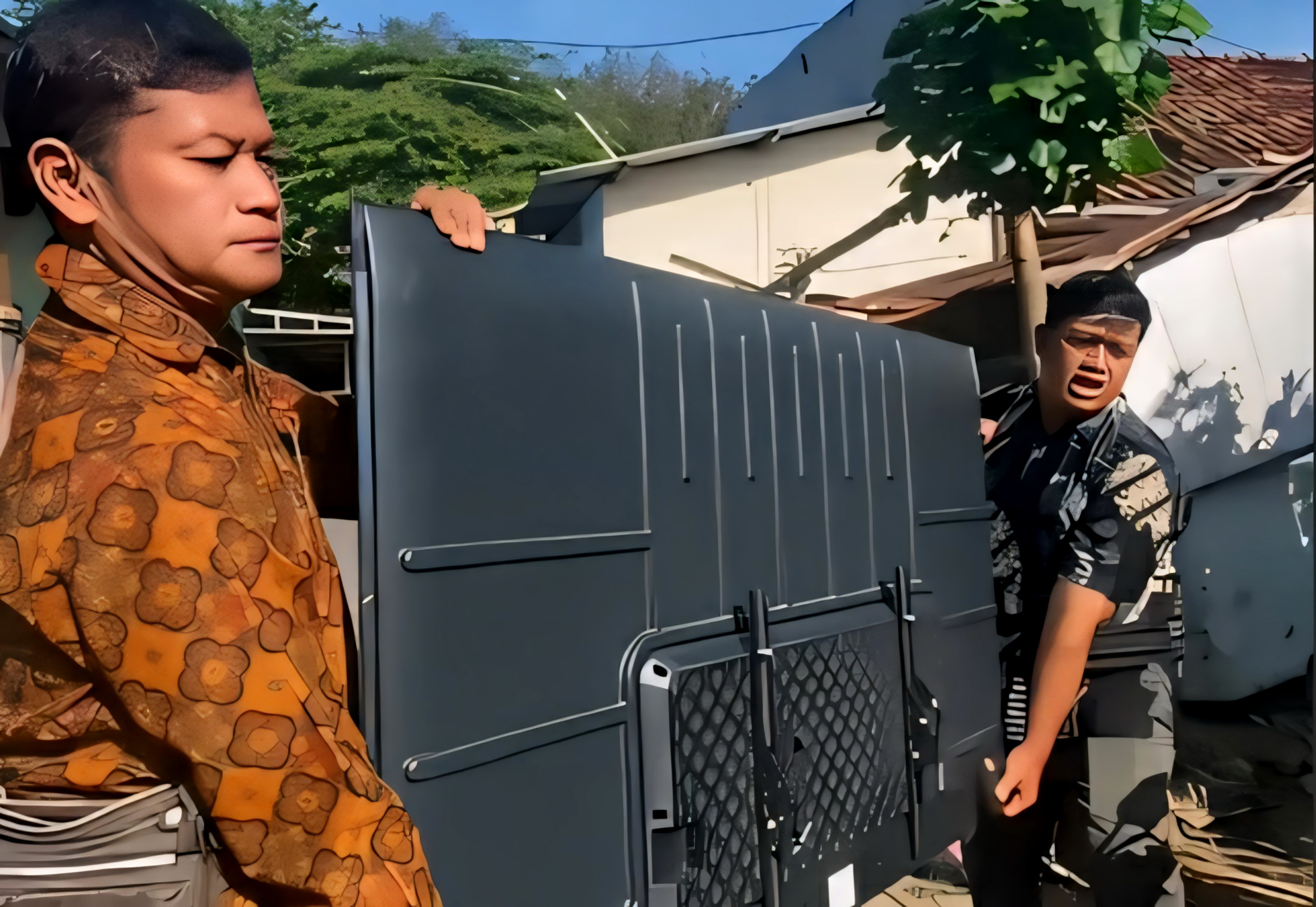GOTONG TV -&nbsp; Lurah Sapuro Kebulen, Achmad Machmuddin, dan tim nya saat ambil barang&nbsp;jarahan di rumah salah satu warganya.