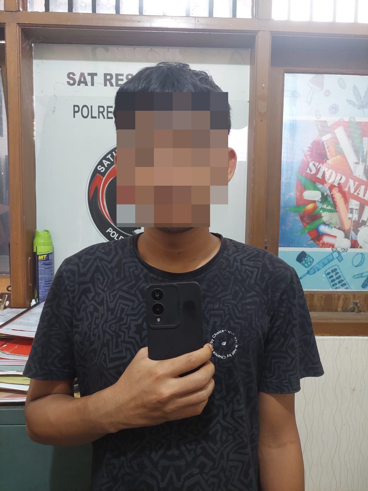DITANGKAP: BDW alias Doni, buron kasus sabu kini ditahan di Polres Pekalongan.
