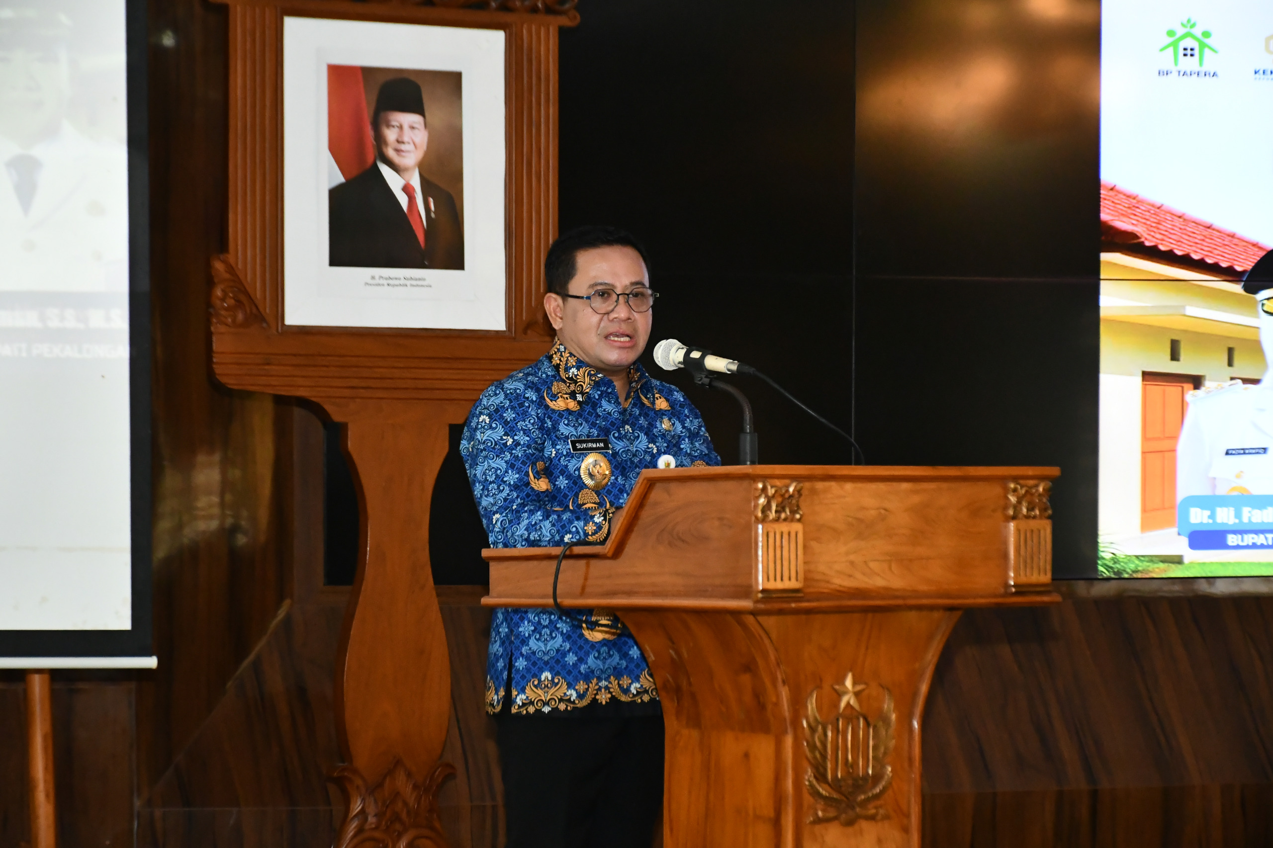 FLPP: Wakil Bupati Pekalongan Sukirman saat menghadiri acara sosialisasi program KPR-FLPP, Jumat (17/10/2025).