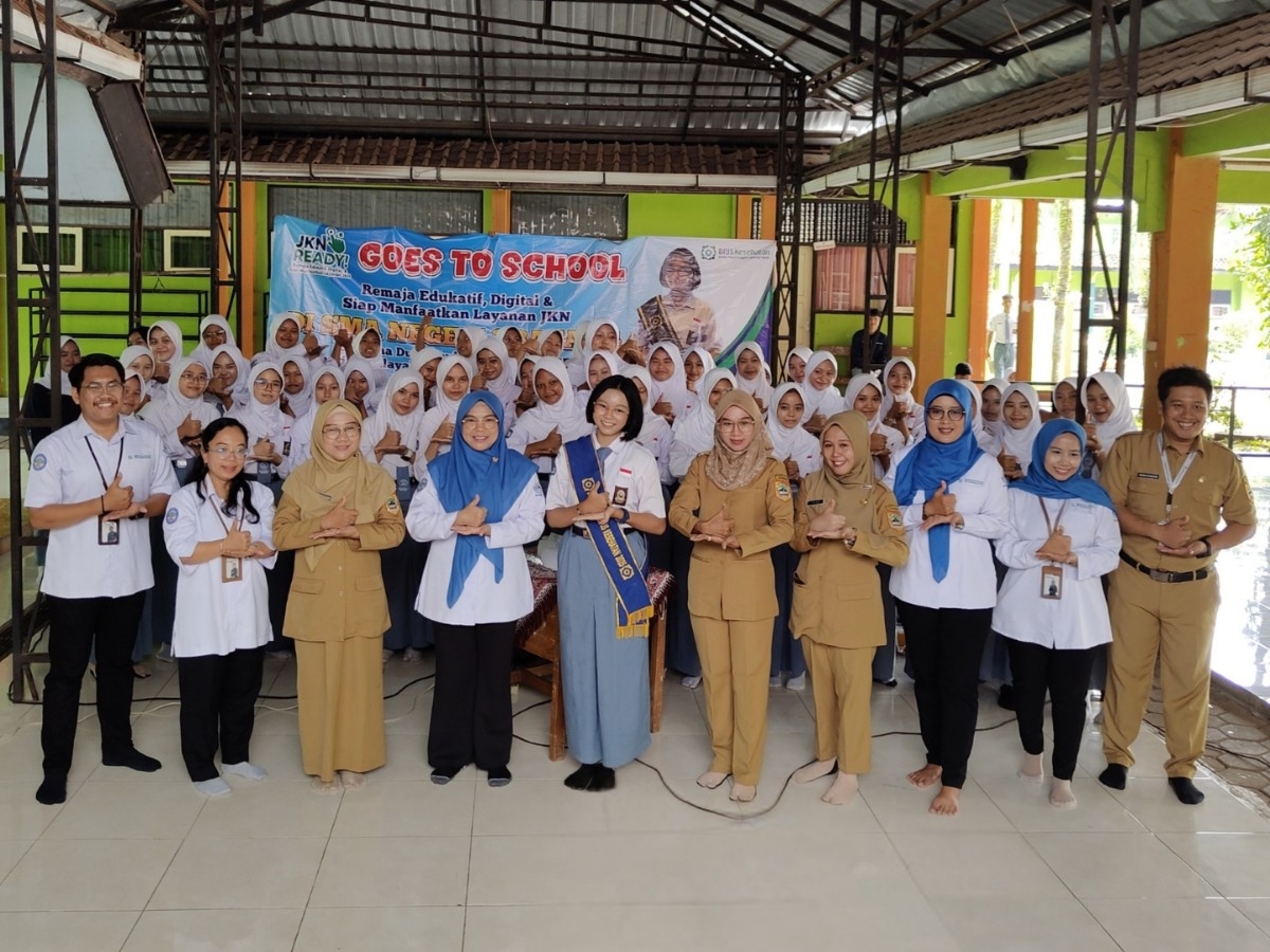 KESEHATAN: Sosialisasi Jaminan Kesehatan Nasional (JKN) di SMAN 2 Batang.