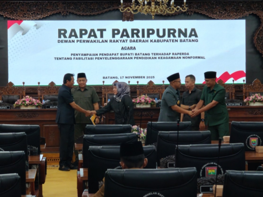 RAPERDA: Suasana Rapat Paripurna DPRD Kabupaten Batang.