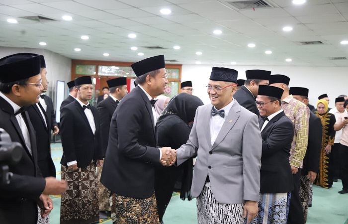 PELANTIKAN : Menteri Haji dan Umrah (Menhaj) RI, Mochamad Irfan Yusuf, kembali melantik pejabat eselon II, III, dan IV di lingkungan Kantor Pusat Kementerian Haji dan Umrah.