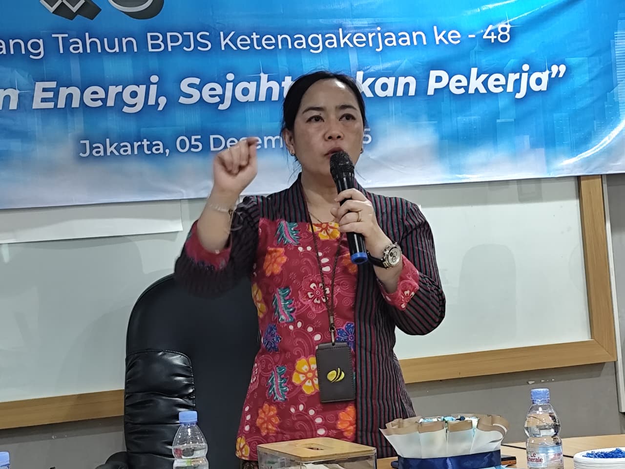Kepala Kantor BPJS Ketenagakerjaan Cabang Pekalongan Widhi Astri Aprillia Nia.